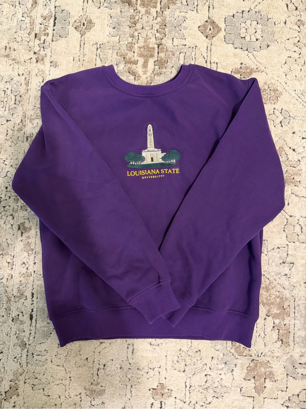 Louisiana State University Purple Crewneck Sweatshirt LSU